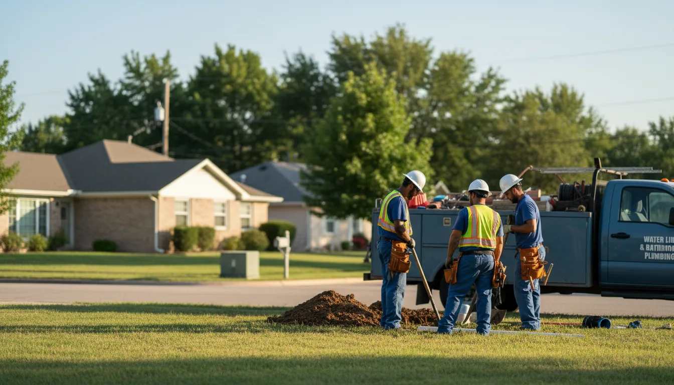 Residential water line and bathroom plumbing service in Lancaster, TN